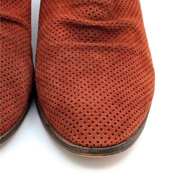 Vince Camuto Palmina Ankle Boots Womens 11 Cayenne Red Leather Western Boho Chic - Picture 6 of 11